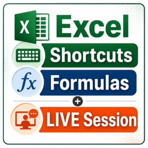 Excel Shortcuts, Formulas + LIVE Sessions