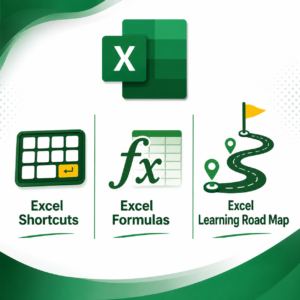 Excel Shortcuts + Excel Formuals + Excel Learning Road Map